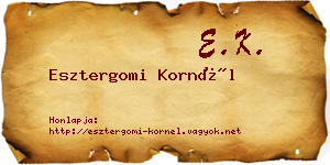 Esztergomi Kornél névjegykártya